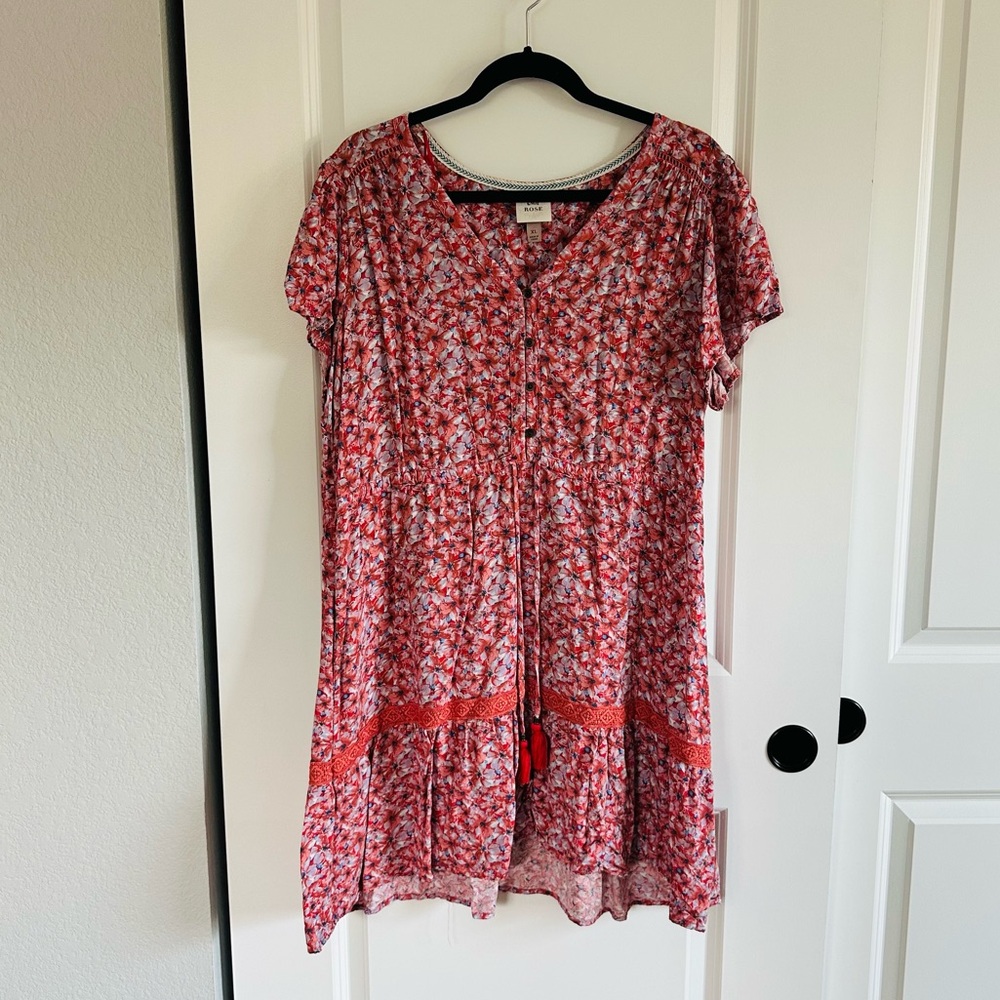 Knox Rose Coral Floral Dress